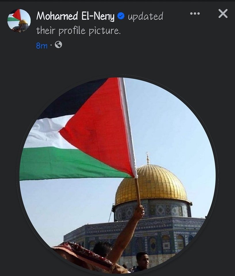 النني يدعم القضية الفلسطينية