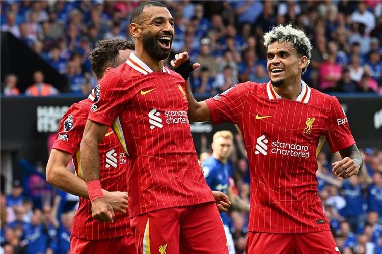 محمد صلاح يحتفل بهدفه مع ليفربول